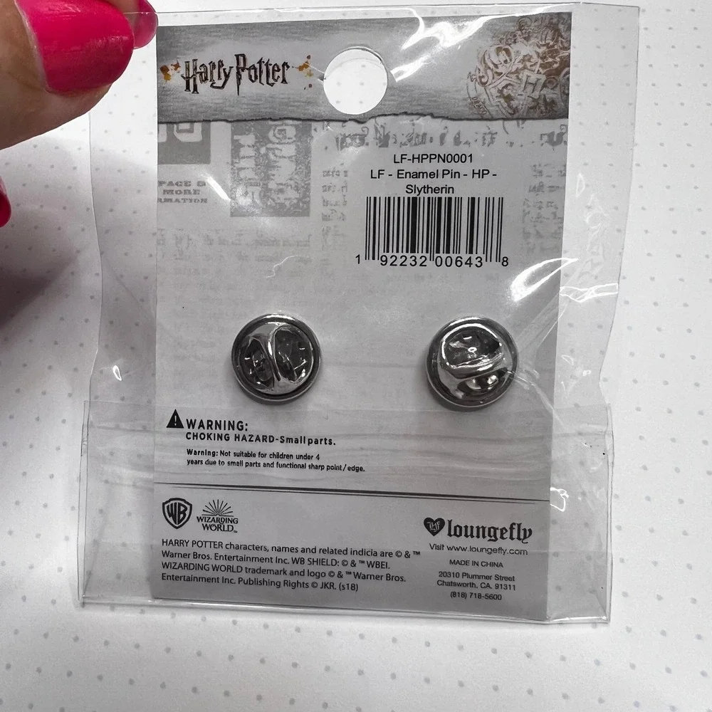 Harry Potter Slytherin Enamel Pin Loungefly Ages 8-13